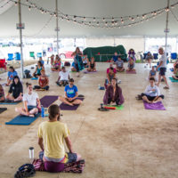 Meditation class at Grey Fox 2019 - photo © Tara Linhardt