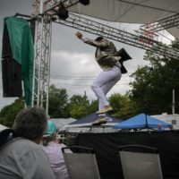 Wayne Brewer dancing at the 2019 Remington Ryde Bluegrass Festival - photo by Frank Baker