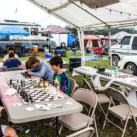 Campground chess at Grey Fox 2019 - photo © Tara Linhardt
