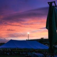 Sunset at the 2019 Remington Ryde Bluegrass Festival - photo by Frank Baker