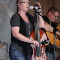 Caroline Routh with Nu-Blu at the August 2019 Gettysburg Bluegrass Festival - photo by Frank Baker