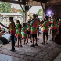 Kid's Academy performance at the August 2019 Gettysburg Bluegrass Festival - photo by Frank Baker