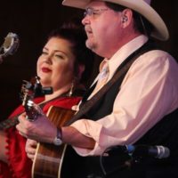 Heather Berry and Junior Sisk at the Gettysburg Bluegrass Festival, August 2019 - photo by Frank Baker