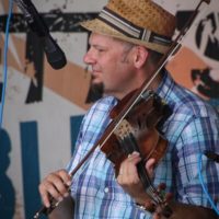 Troy Engle with Circa Blue at the Gettysburg Bluegrass Festival - photo by Frank Baker