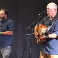 The Growling Old Men (Matt Winship and John Lowell) at the 2019 Blueberry Bluegrass Festival - photo by Donald Teplyske