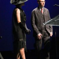 Anysley Porchak and Jeremy Stephens present at the 2019 IBMA Awards Show - photo by Frank Baker