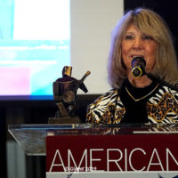 Janet Davis is inducted into the Hall of Fame at the American Banjo Museum (9/6/19) - photo © Pamm Tucker