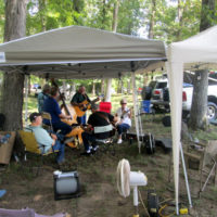 Campground jamming at the 2019 Armuchee Bluegrass Festival - photo by Audie Finnell