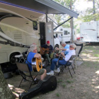 Campground jamming at the 2019 Armuchee Bluegrass Festival - photo by Audie Finnell