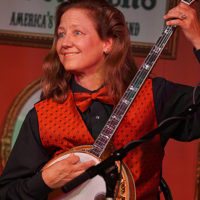 Debbie Shreyer at BanjoFest 2019 in the American Banjo Museum - photo © Pamm Tucker