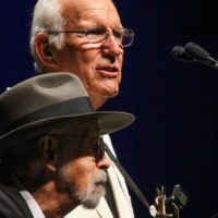 Roland White and Leroy Mack at the 2019 IBMA Awards Show - photo by Frank Baker