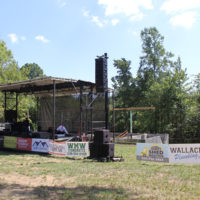Temporary stage for this year at the 2019 Camp Springs festival - photo by Laura Ridge