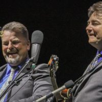 Rob and Ronnie McCoury with the Del McCoury Band for Delebration at the 2019 Wide Open Bluegrass - photo by Frank Baker