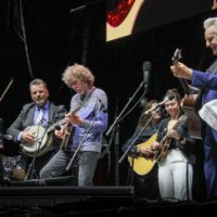 Sam Bush and the Del McCoury Band for Delebration at the 2019 Wide Open Bluegrass - photo by Frank Baker