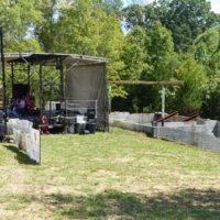 Temporary stage in front of the old one at the 50th Anniversary Camp Springs festival - photo by Gary Hatley