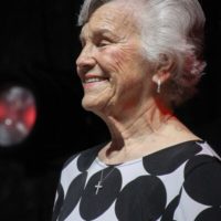 Jean McCoury at Delebration at the 2019 Wide Open Bluegrass - photo by Frank Baker