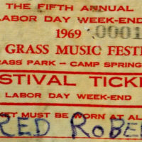 Ticket from the 1969 fest at the 50th Anniversary Camp Springs festival - photo by Gary Hatley