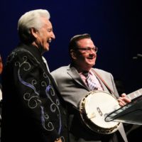 Del McCoury and Joe Mullins at the 2019 IBMA Awards Show - photo by Frank Baker