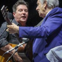 Ronnie Bowman joins Del McCoury for Delebration at the 2019 Wide Open Bluegrass - photo by Frank Baker