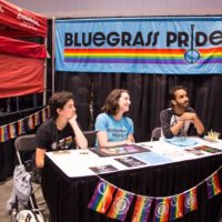 Bluegrass Pride booth at the 2019 World of Bluegrass - photo © Tara Linhardt