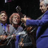 Sam Bush joins the Del McCoury Band for Delebration at the 2019 Wide Open Bluegrass - photo by Frank Baker