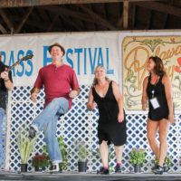 Mark Schatz and his dance troupe, Footworks, with Danny Paisley & The Southern Grass at the 2019 Delaware Valley Bluegrass Festival - photo by Frank Baker