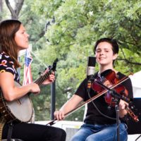 Alison deGroot and Tatiana Hargreaves at Wide Open Bluegrass 2019 - photo © Tara Linhardt