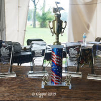 Youth competition trophies await the winners at the 2019 Oklahoma International Bluegrass Festival - photo © Pamm Tucker
