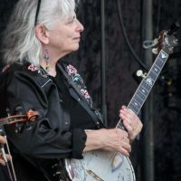 Cathy Fink at the Hazel & Alice Tribute at the Red Hat for Wide Open Bluegrass 2019 - photo by Frank Baker