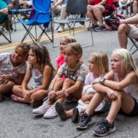 Young fans dig The Trailblazers at Wide Open Bluegrass 2019 - photo © Tara Linhardt