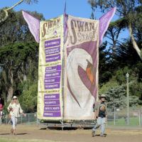 Swan Stage pole at the 2019 Hardly Strictly Bluegrass festival in San Francisco