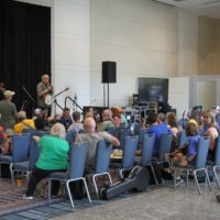Pete Wernick leads his jam workshop during Wide Open Bluegrass 2019 - photo by Frank Baker