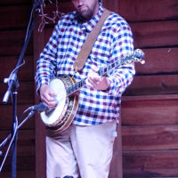 Joe Groom of Long Gone Bluegrass at the 2019 4-H benefit at Millstone 4-H Camp in Ellerbee, NC - photo by Gary Hatley