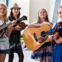Hangin' at the Youth Stage at Wide Open Bluegrass 2019 - photo © Tara Linhardt