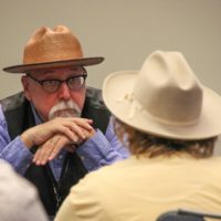 Joe Newberry at the songwriting mentoring session at World of Bluegrass 2019 - photo by Frank Baker