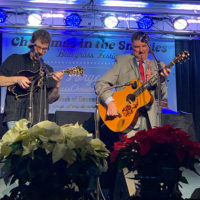 Chris Davis and Larry Cordle at the 2019 Bluegrass Christmas in the Smokies