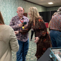 Amanda Cook greets fans at the 2019 Bluegrass Christmas in the Smokies - photo by Melanie Wilson