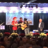 Paul Williams joins Doyle Lawson & Quicksilver at the 2019 Bluegrass Christmas in the Smokies - photo by Melanie Wilson