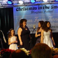 Williamson girls are inducted into The Daughters of Bluegrass at the 2019 Bluegrass Christmas in the Smokies - photo by Melanie Wilson