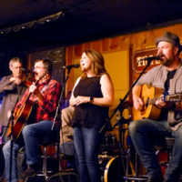Aubrey Haynie, Larry Cordle, Val Storey, and Mike Rogers at the Sunday afternoon Gospel Sessions at the Station Inn.