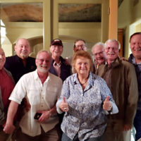 Lorraine Jordan with Keith Barnacastle (far right) and a group of friends on her west coast tour (2/24/20)