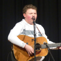 Up and Coming Bluegrass Talent: Jake Goforth (13 years old) at the 2020 Star Fiddlers Convention - photo by Sandy Hatley