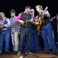 Marc Pruett, Ted White, and Darren Nicholson with The Crowe Brothers at the 2nd annual Steve Sutton Memorial Concert (3/8/20)