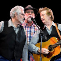 Ted White (center) with The Crowe Brothers at the 2nd annual Steve Sutton Memorial Concert (3/8/20)