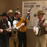 Lonesome Town Painters perform at the Western Canada Bluegrass Association suite during Wintergrass 2020 - photo by Bob Remington