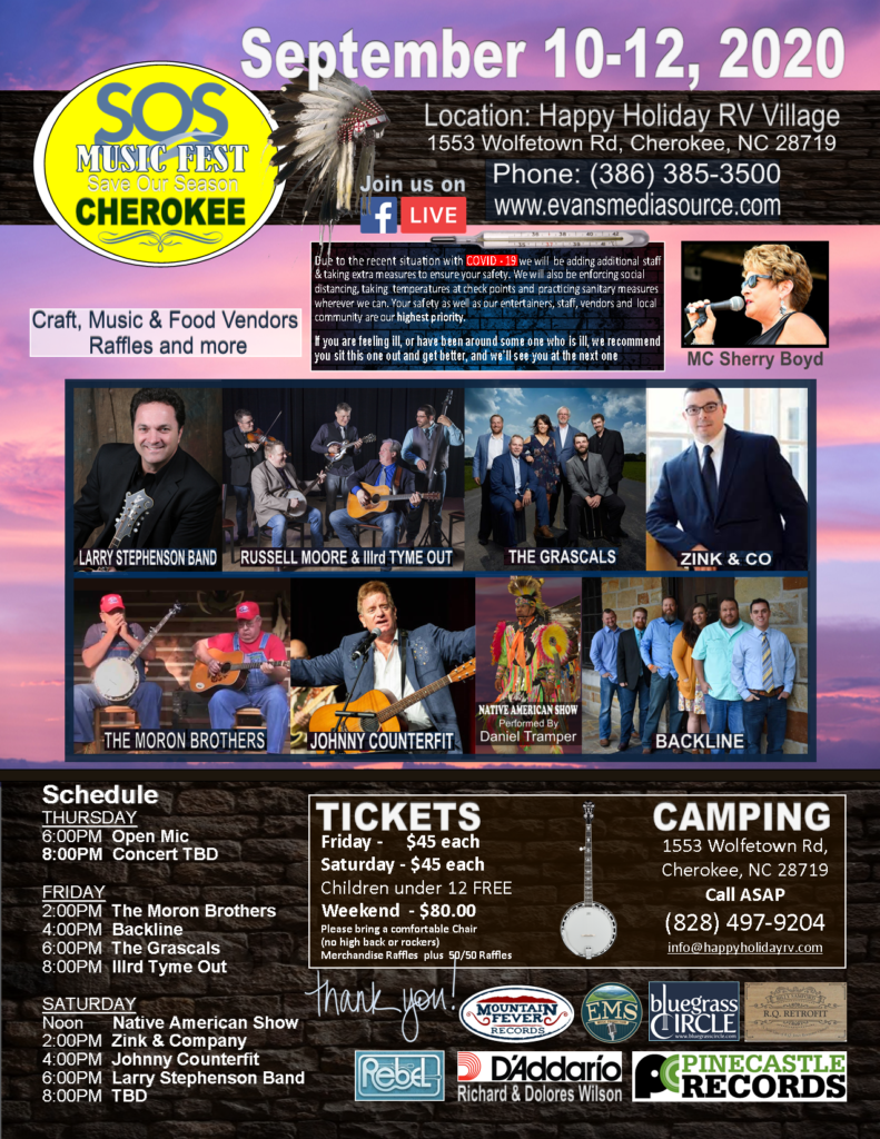 SOS MUSIC FEST Cherokee, NC Bluegrass Today