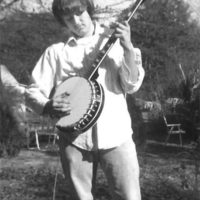 Young Jimmy Fraley with his banjo