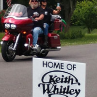 Lorrie Morgan rides by their old house at the 30th Annual Keith Whitley Memorial Ride (June 27, 2020)