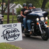 Caleb Daughtry and his wife at the 30th Annual Keith Whitley Memorial Ride (June 27, 2020)