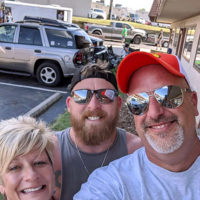 Missy Smith, Jesse Keith Whitley, and Chris Smith at the 30th Annual Keith Whitley Memorial Ride (June 27, 2020)